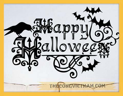 Giấy dán kính, dán tường Halloween 03